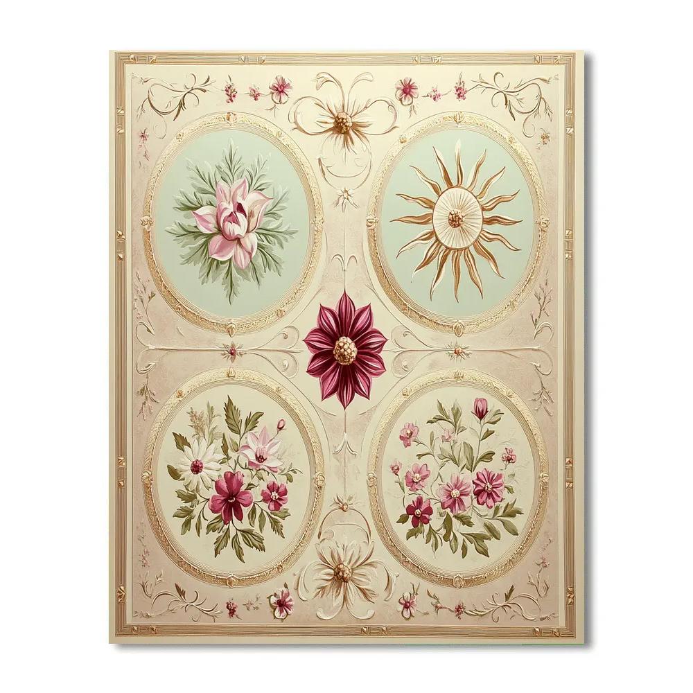 Alphonse Mucha Inspired Seasons Of Bloom paint by number