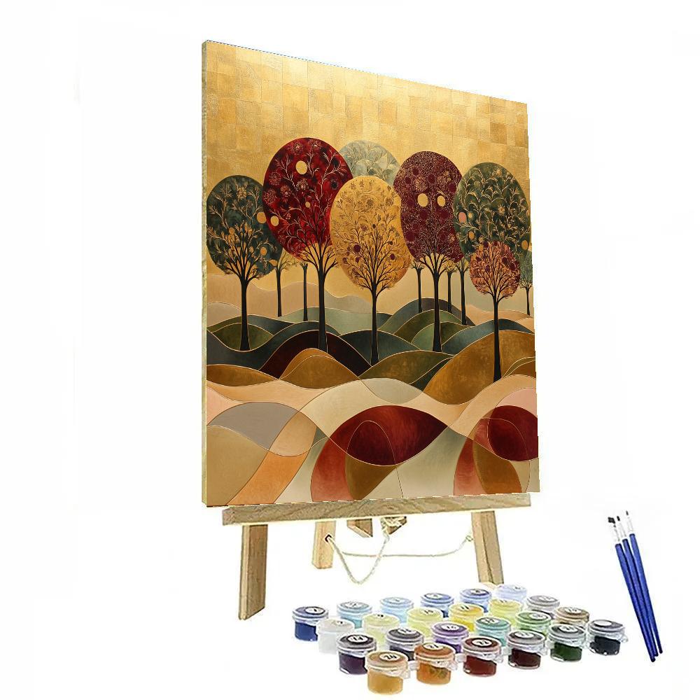 Gustav Klimt Inspired Orchard Of Time Painting by numbers kit