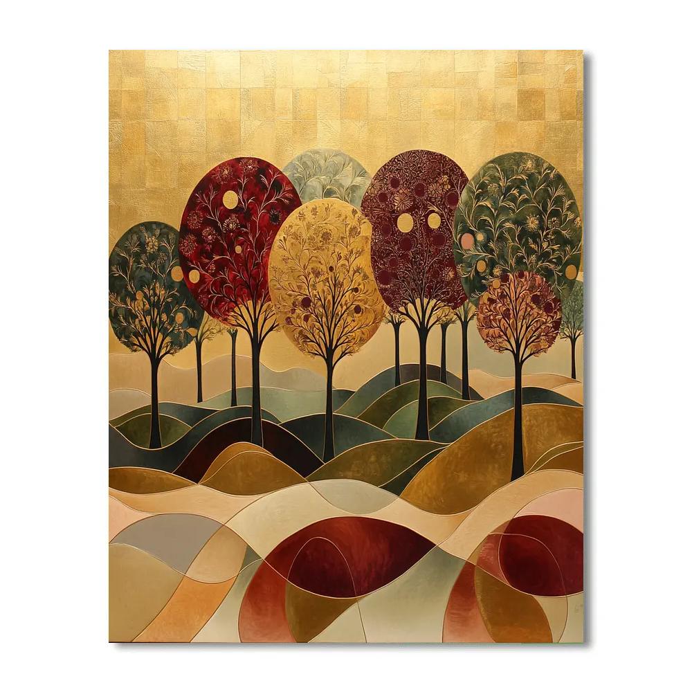 Gustav Klimt Inspired Orchard Of Time Painting by numbers kit