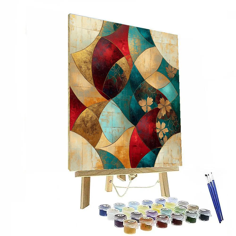 Gustav Klimt Inspired Mosaic Of Emotions paint by numbers