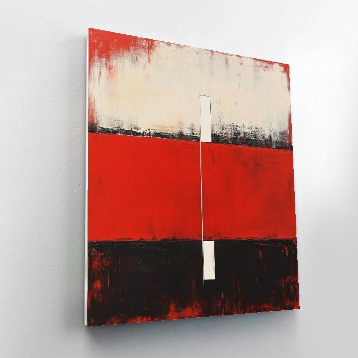 Kazimir Malevich Inspired Red Horizon Geometry DIY paint by numbers