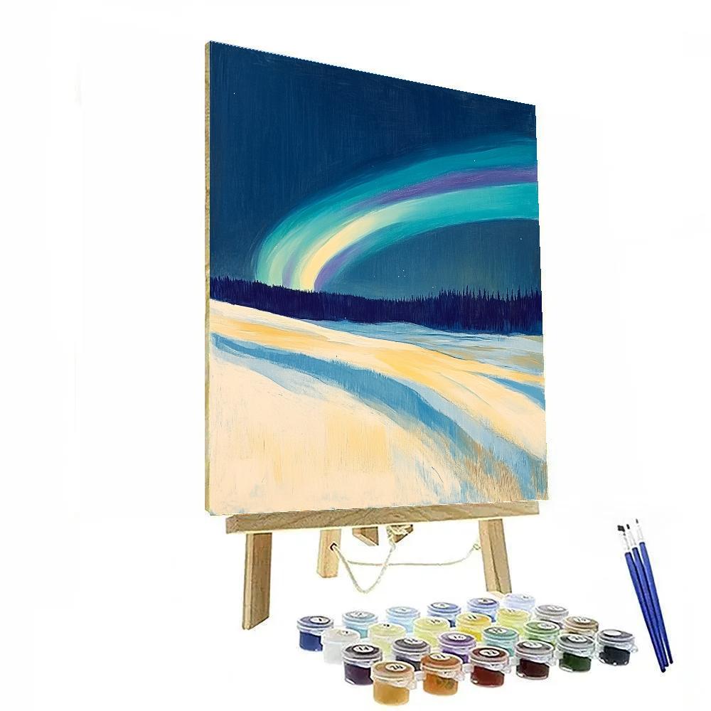 Edgar Degas Inspired Polar Aurora paint by color