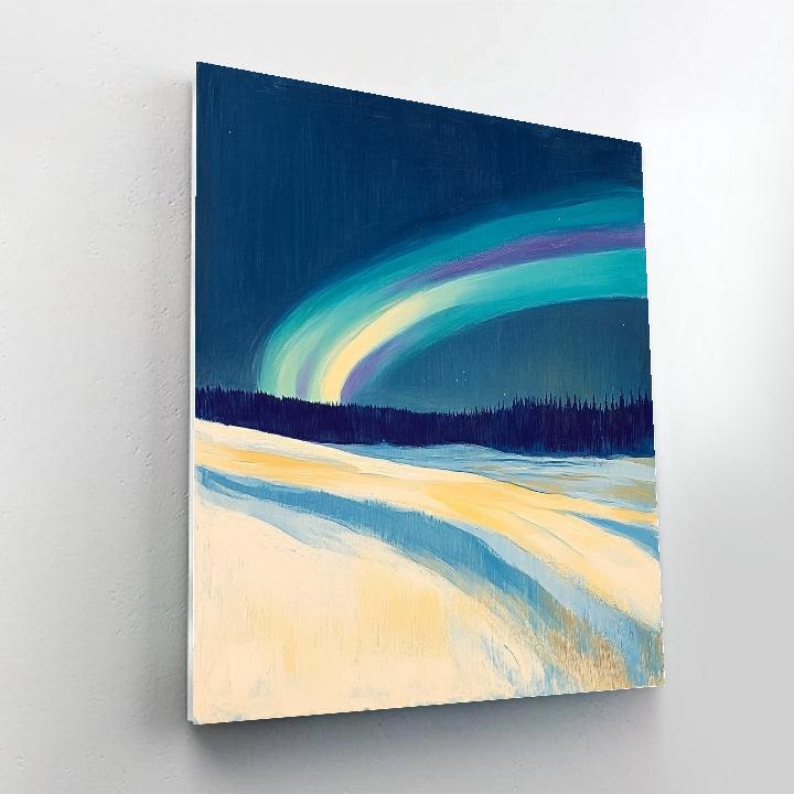Edgar Degas Inspired Polar Aurora paint by color