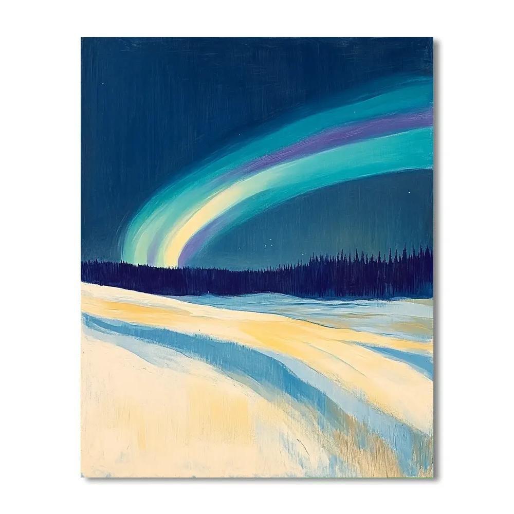 Edgar Degas Inspired Polar Aurora paint by color
