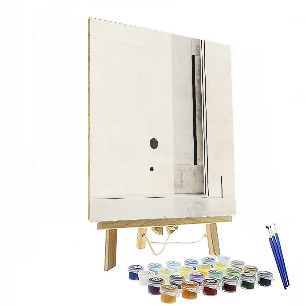 Kazimir Malevich Inspired White Silence Grid painting number kit