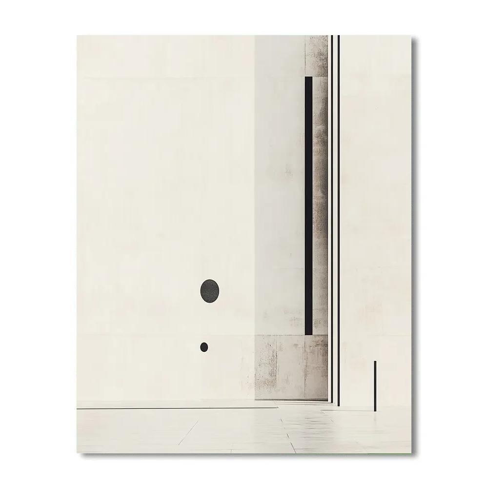 Kazimir Malevich Inspired White Silence Grid painting number kit