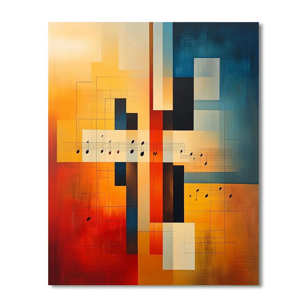 Paul Klee Inspired Silent Symphony paint by color