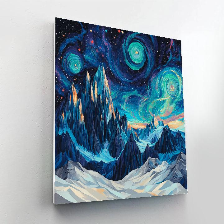 Paul Cézanne Inspired Cosmic Mountainscape Paint by numbers kits
