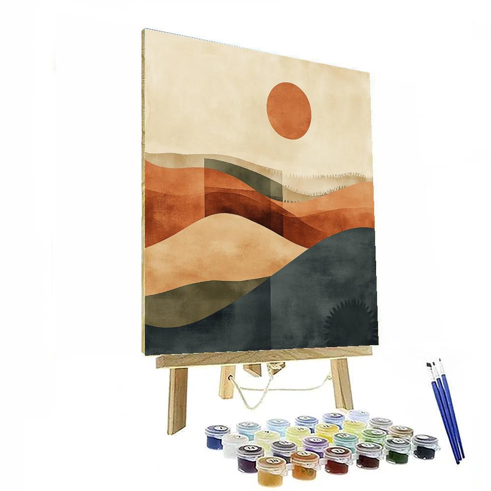 Paul Klee Inspired Desert Clockwork Paint by numbers kits