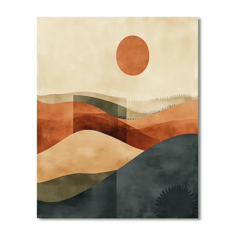 Paul Klee Inspired Desert Clockwork Paint by numbers kits