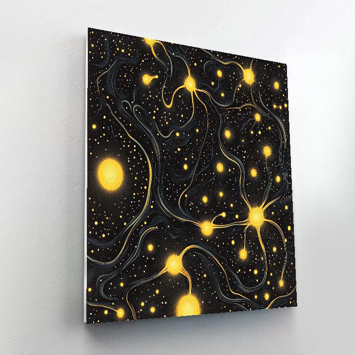 Yayoi Kusama Inspired Starlit Mindscape Numbered painting kits