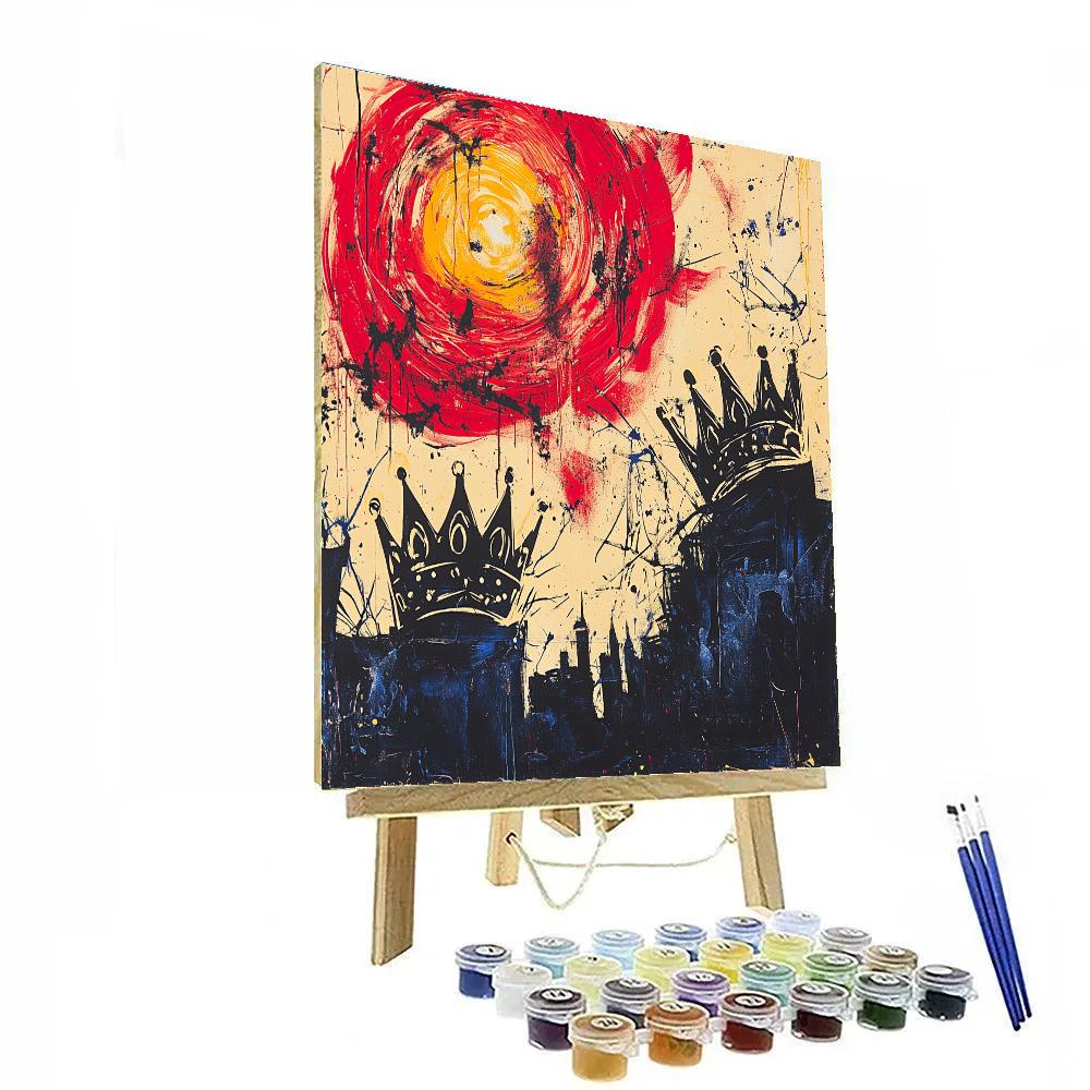 Jean-Michel Basquiat Inspired Urban Crown Nebula Numbered painting kits