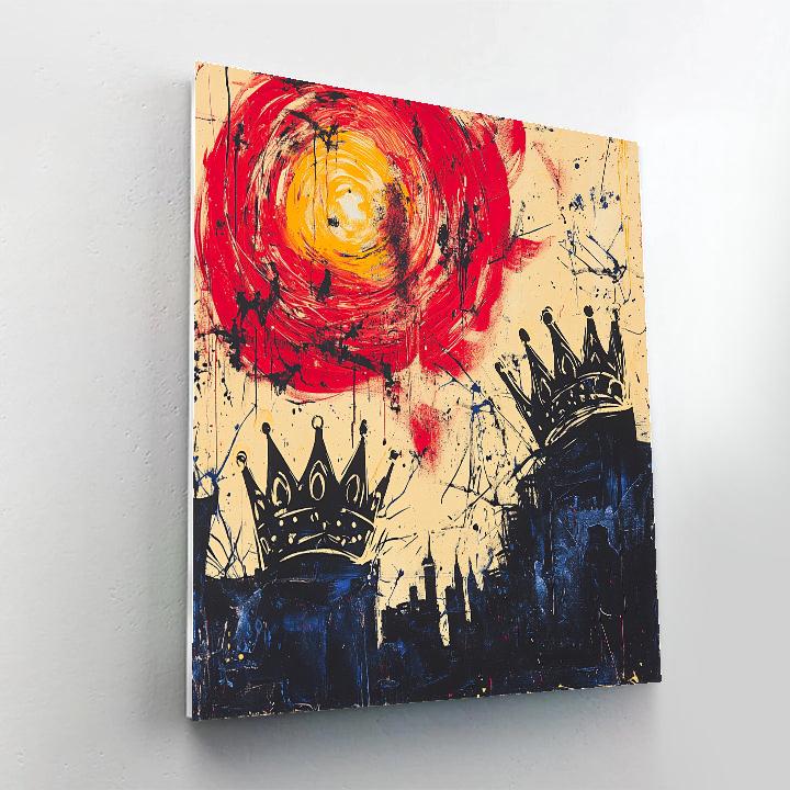 Jean-Michel Basquiat Inspired Urban Crown Nebula Numbered painting kits