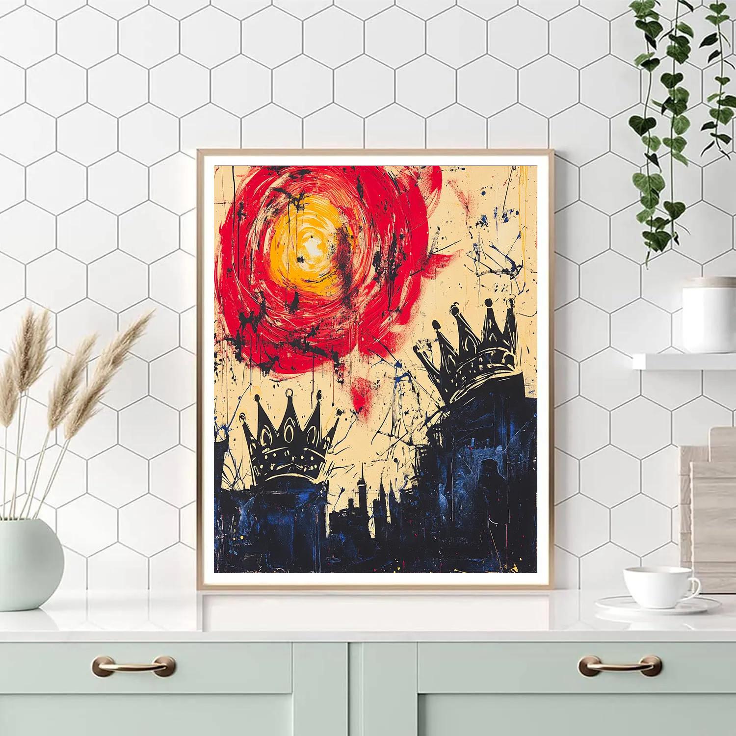 Jean-Michel Basquiat Inspired Urban Crown Nebula Numbered painting kits