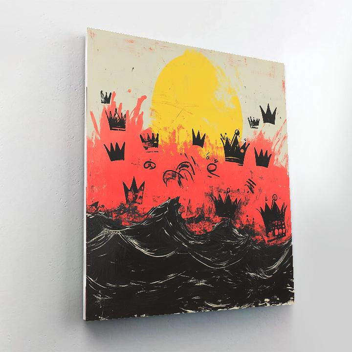 Jean-Michel Basquiat Inspired Silent Cipher Ocean painting number kit