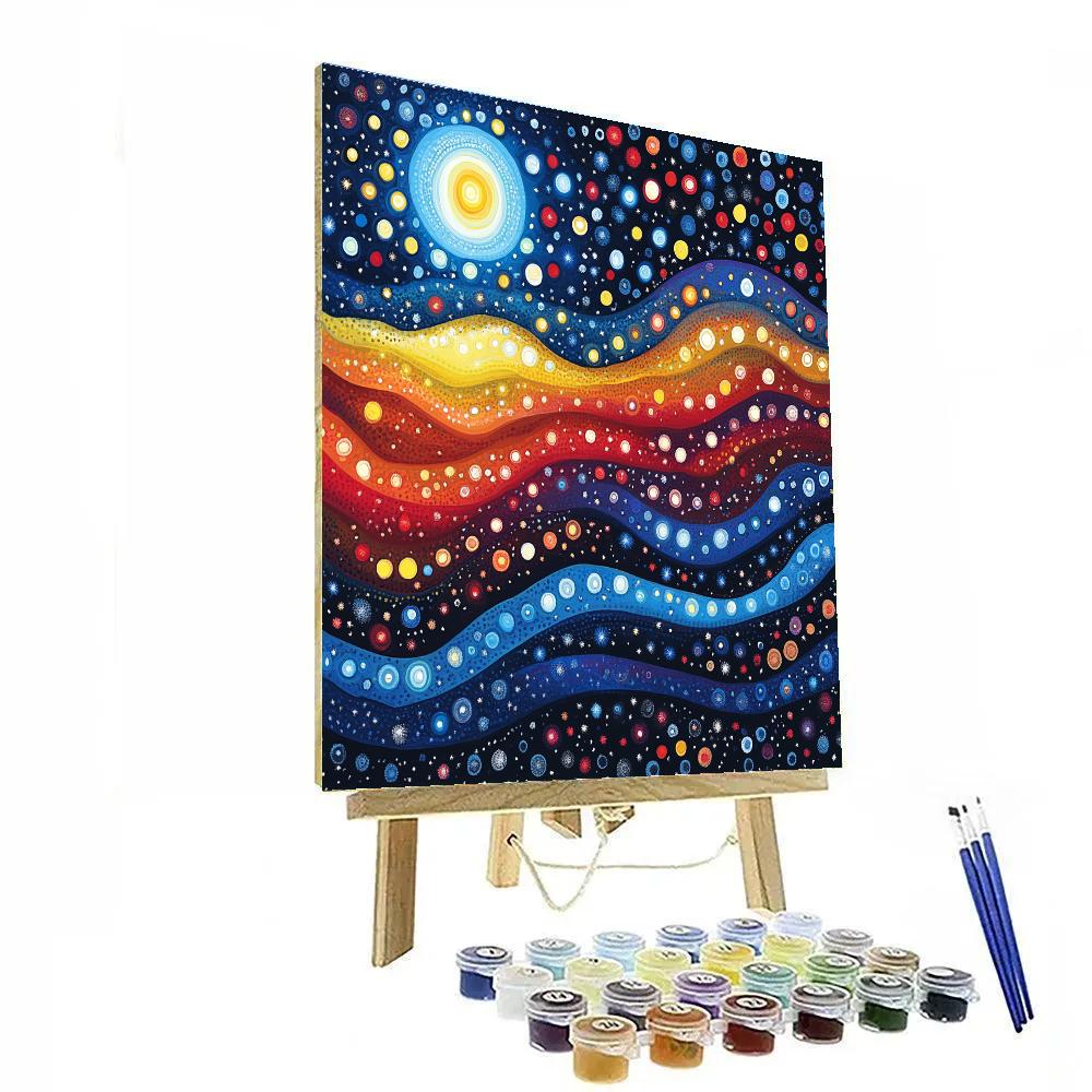 Yayoi Kusama Inspired Cosmic Ripples paint by numbers