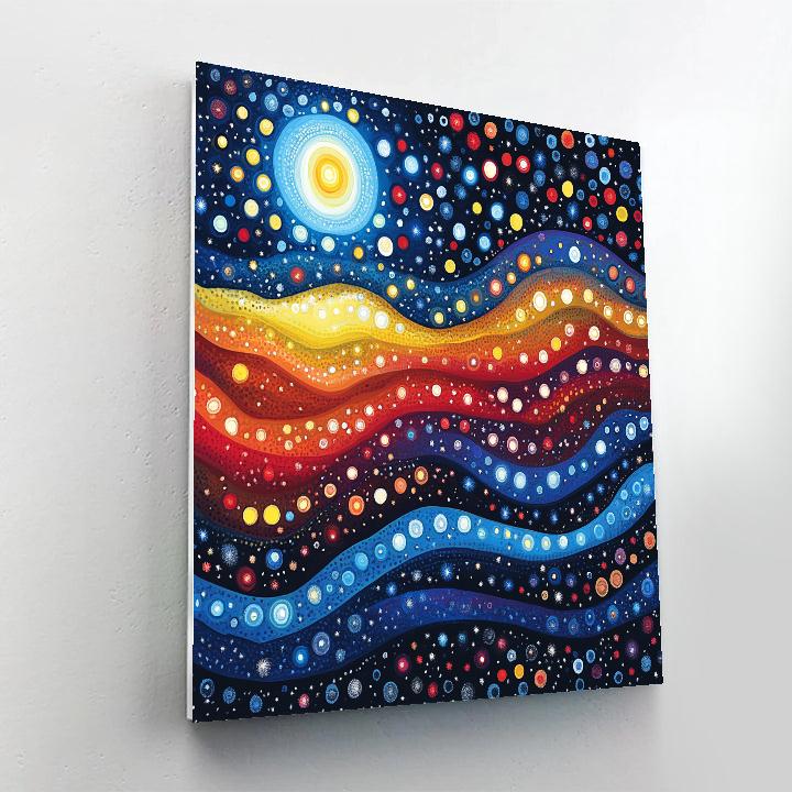 Yayoi Kusama Inspired Cosmic Ripples paint by numbers