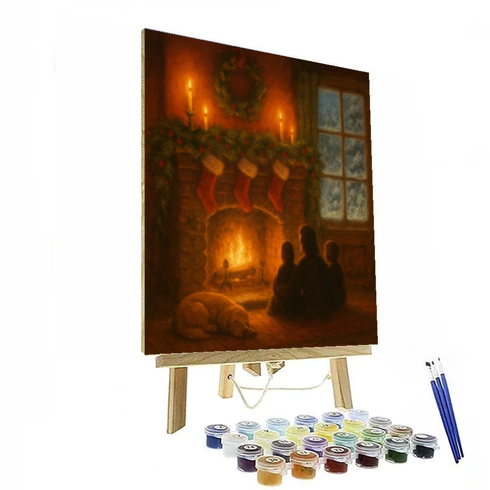 Christmas Hearthlight Gathering Numbered painting kits