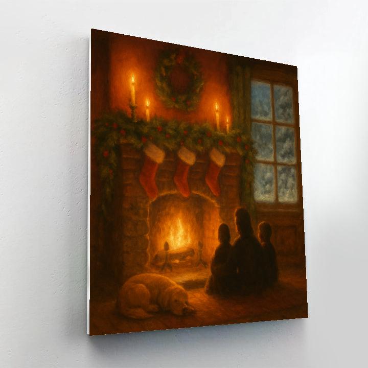 Christmas Hearthlight Gathering Numbered painting kits