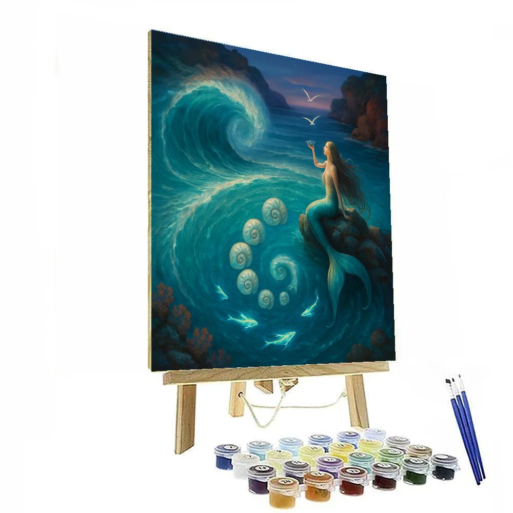 Mermaid Tidal Serenade paint by numbers