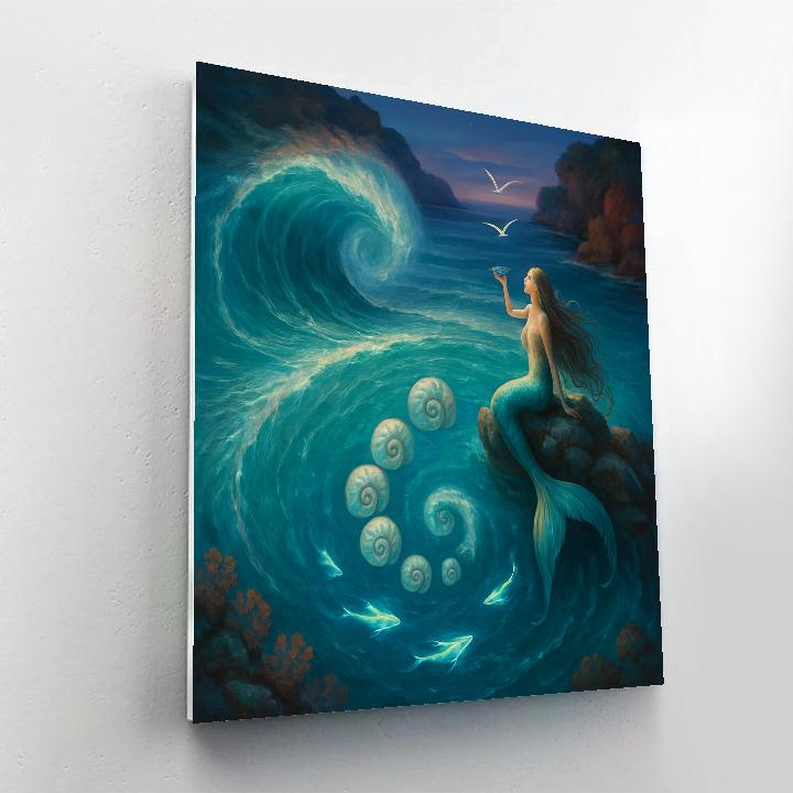 Mermaid Tidal Serenade paint by numbers