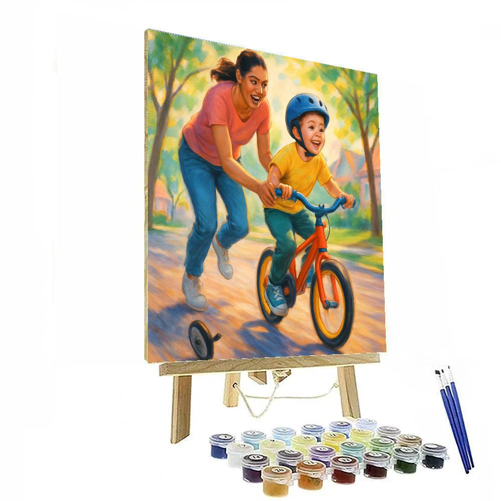 Learning To Ride Together Numbered painting kits