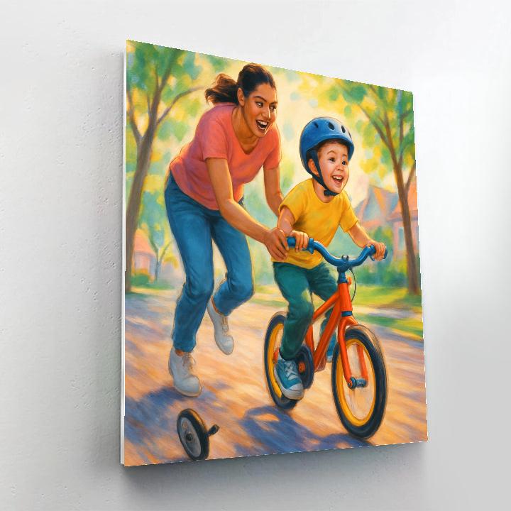 Learning To Ride Together Numbered painting kits