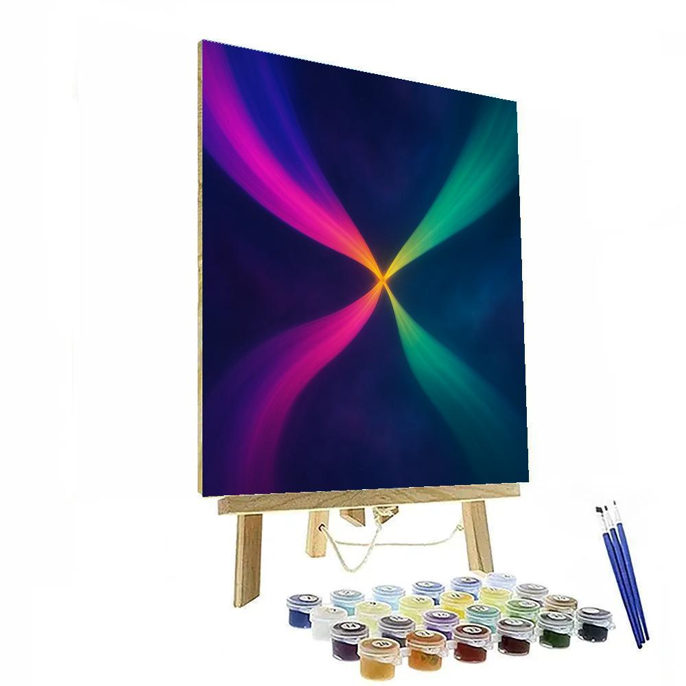 Abstract Aurora Drift paint by number