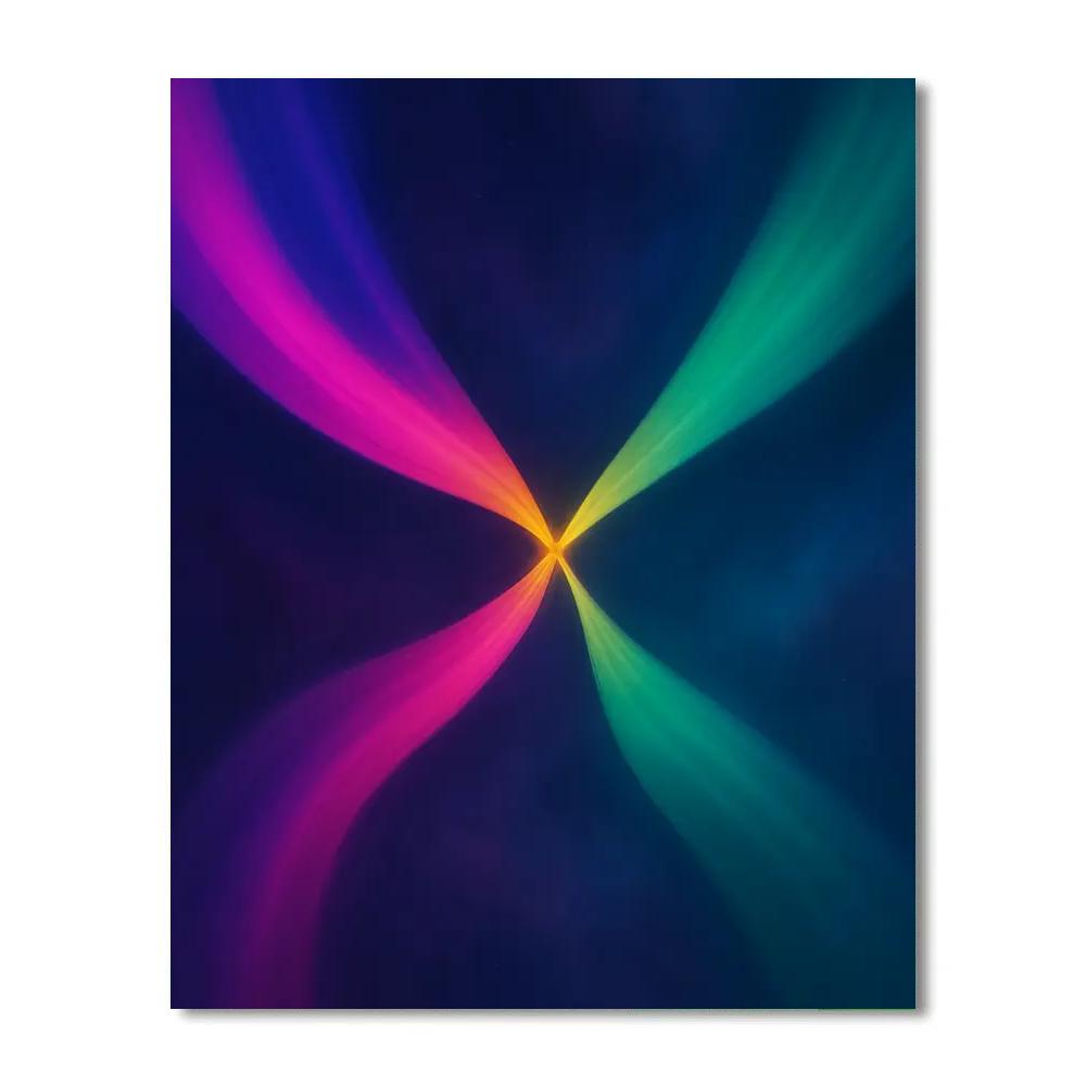 Abstract Aurora Drift paint by number