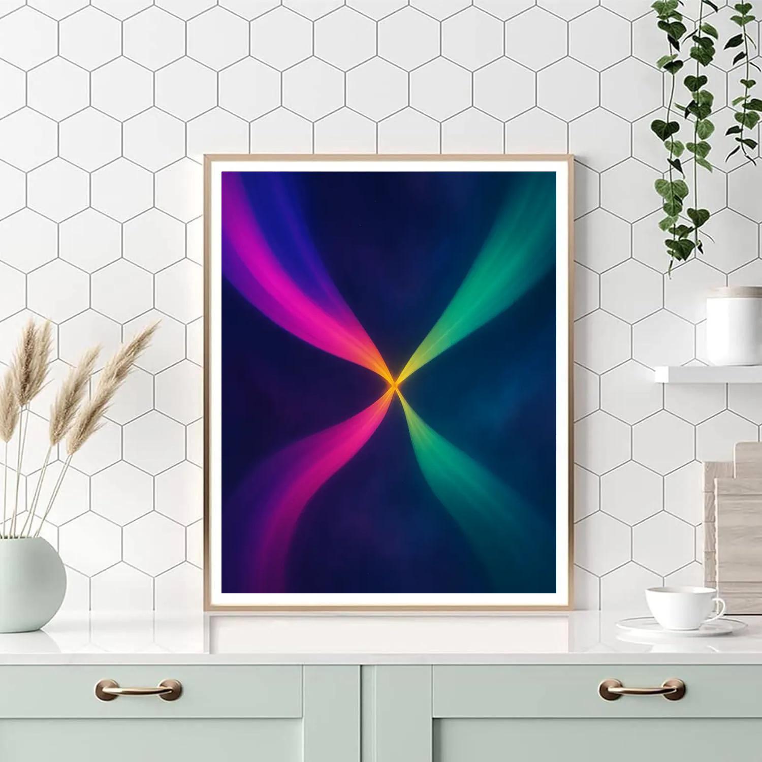 Abstract Aurora Drift paint by number