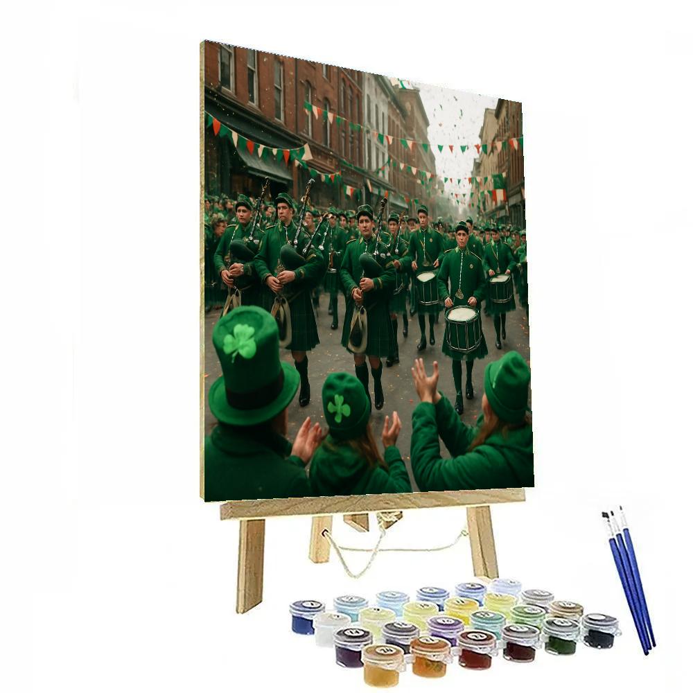St. Patrick Day Parade March Numbered painting kits