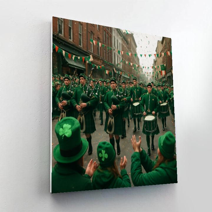 St. Patrick Day Parade March Numbered painting kits