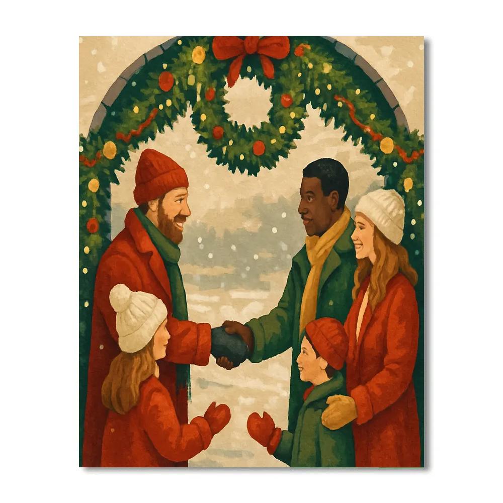 Garlanded Gateway DIY paint by numbers