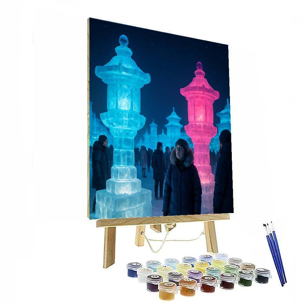 Harbin Ice Lantern Alley paint by color