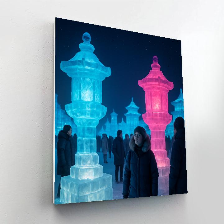 Harbin Ice Lantern Alley paint by color