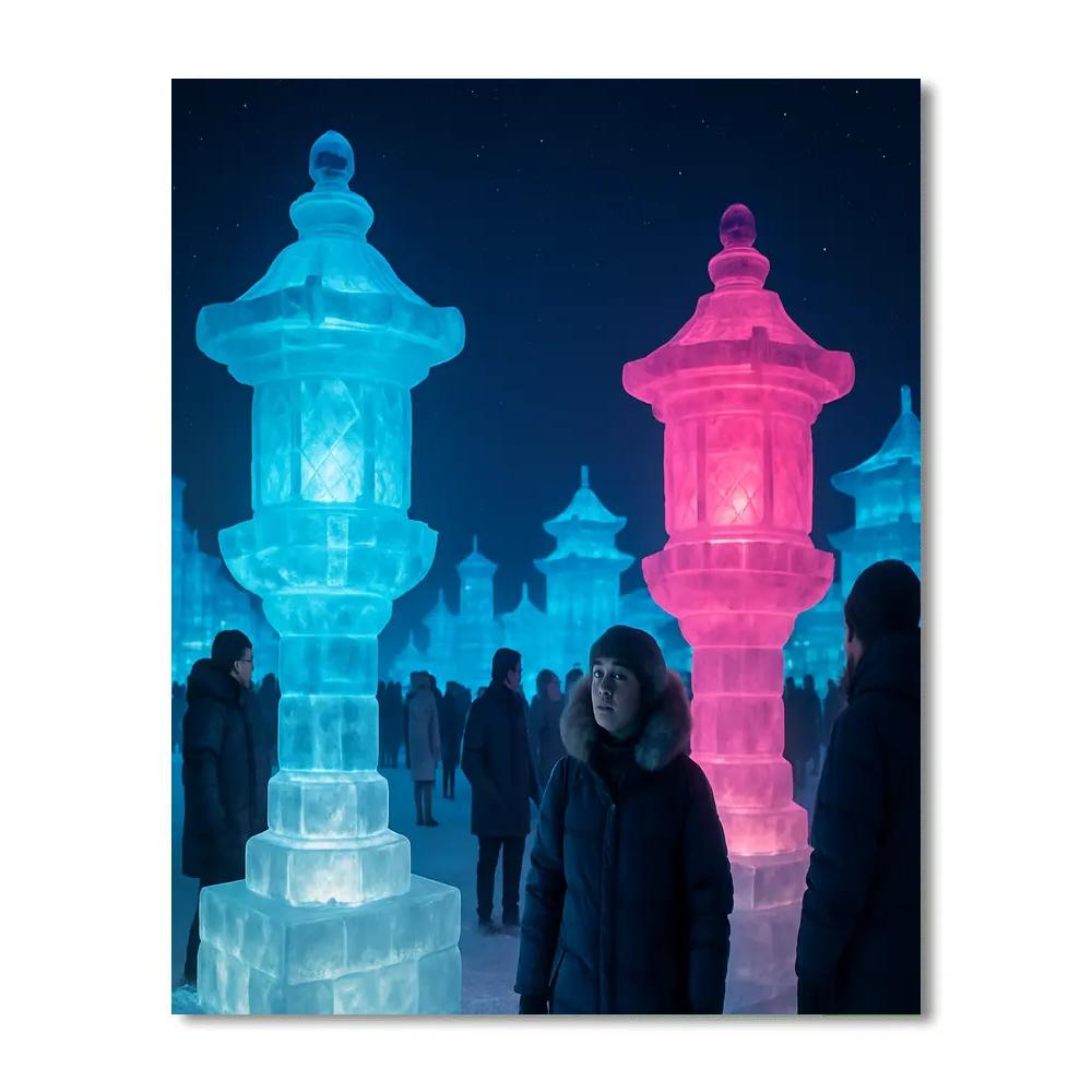 Harbin Ice Lantern Alley paint by color