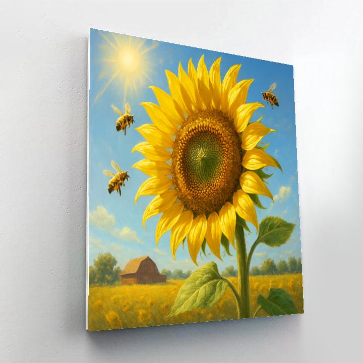 Sunflower Summer Radiance paint by numbers