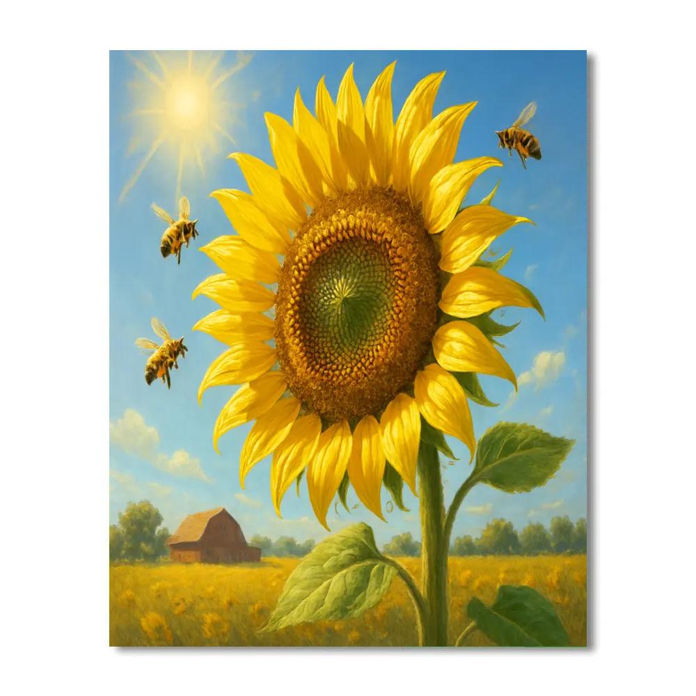 Sunflower Summer Radiance paint by numbers