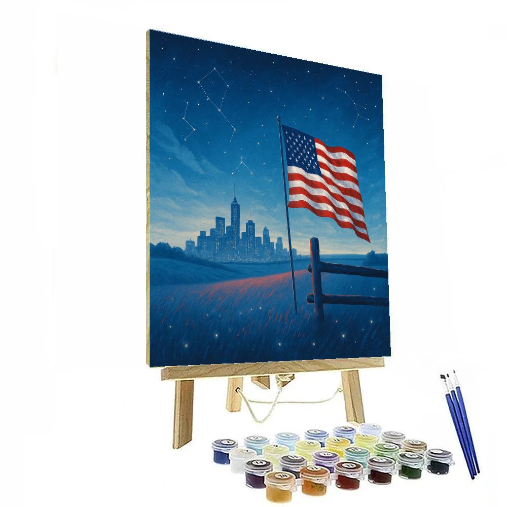 USA Star Spangled Horizon Numbered painting kits