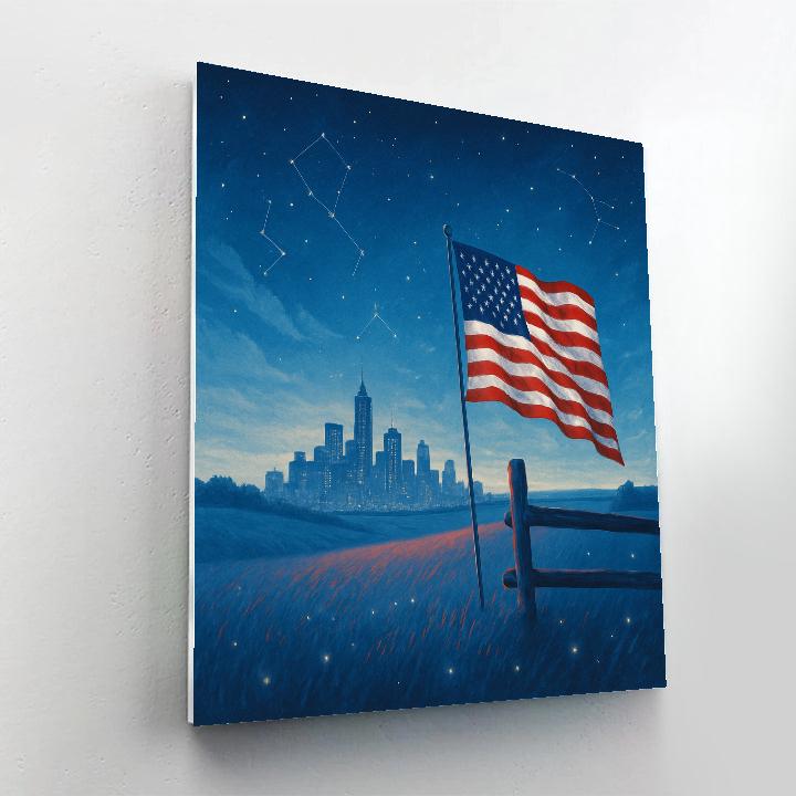 USA Star Spangled Horizon Numbered painting kits