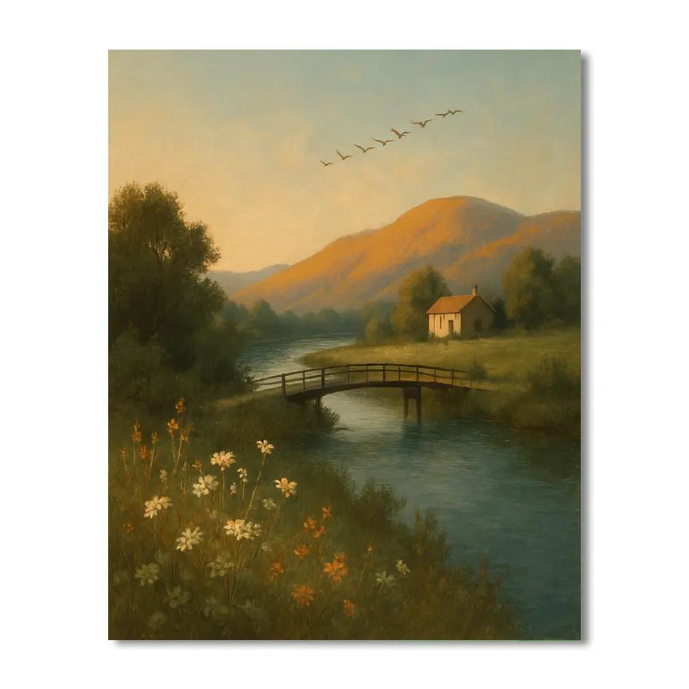 Landscape Golden Hour Vista paint by number