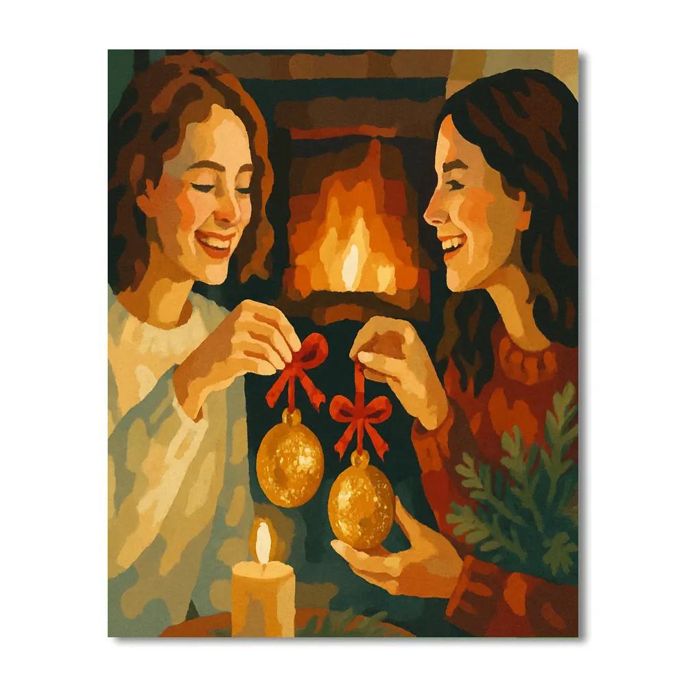 Ornament Exchange Joy Number painting