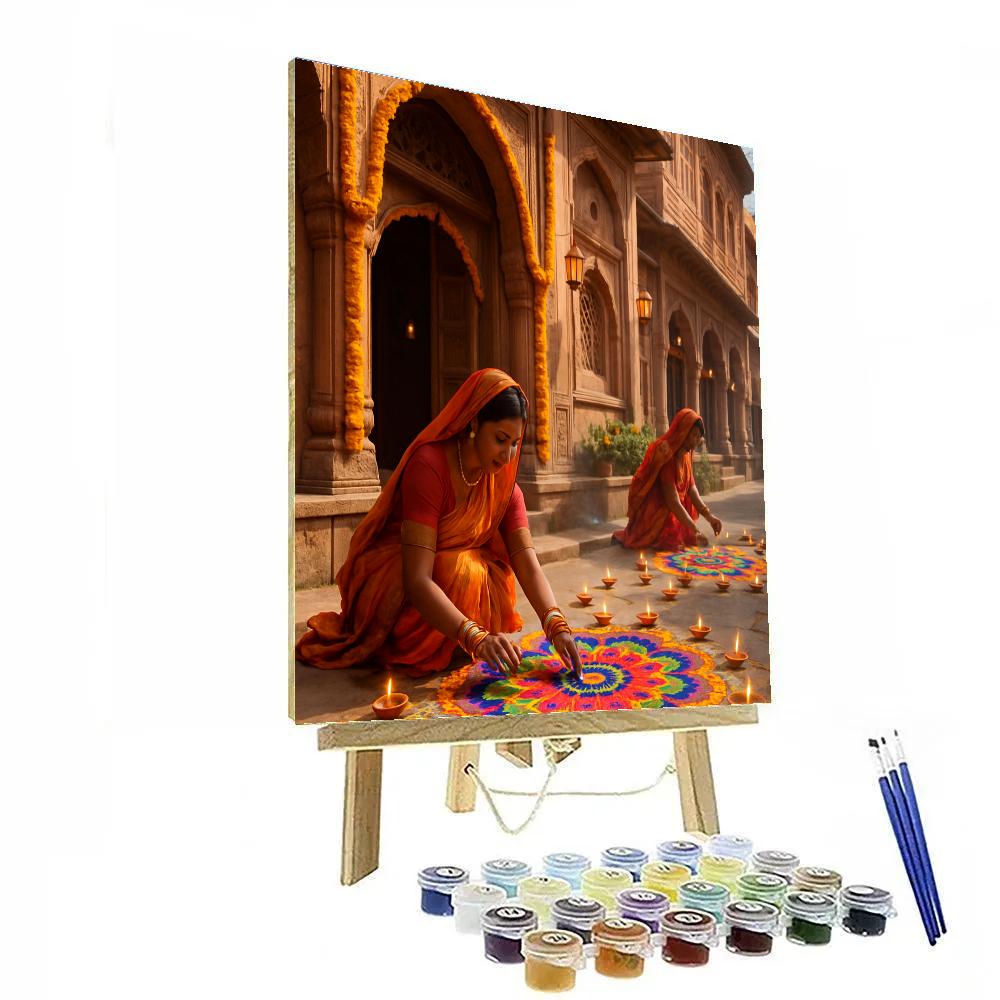 Diwali Festival Of Lights In Jaipur painting number kit
