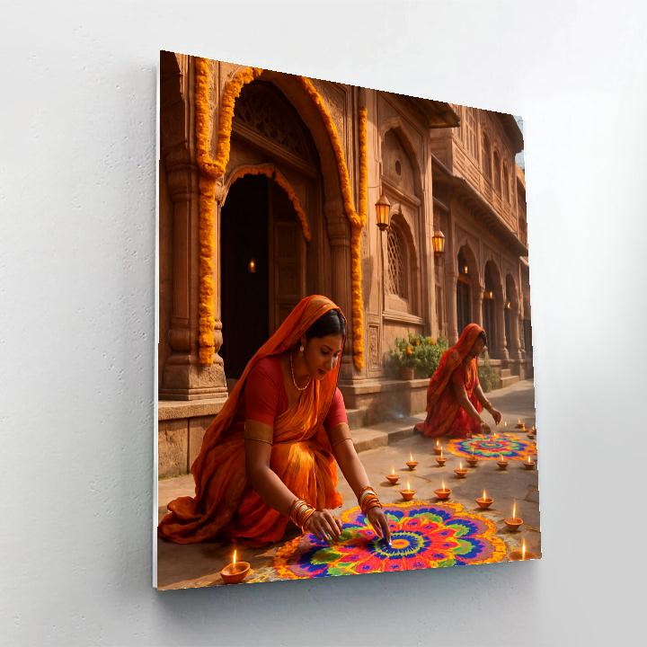 Diwali Festival Of Lights In Jaipur painting number kit