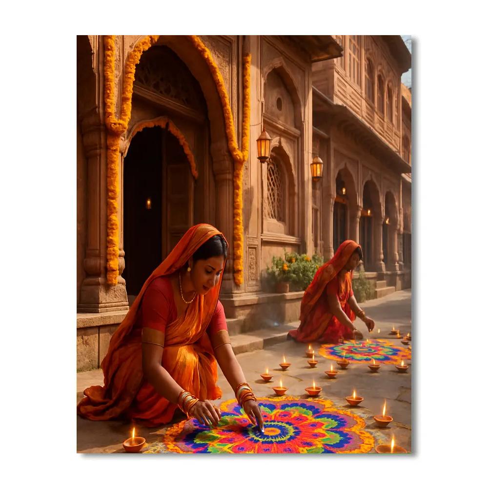 Diwali Festival Of Lights In Jaipur painting number kit