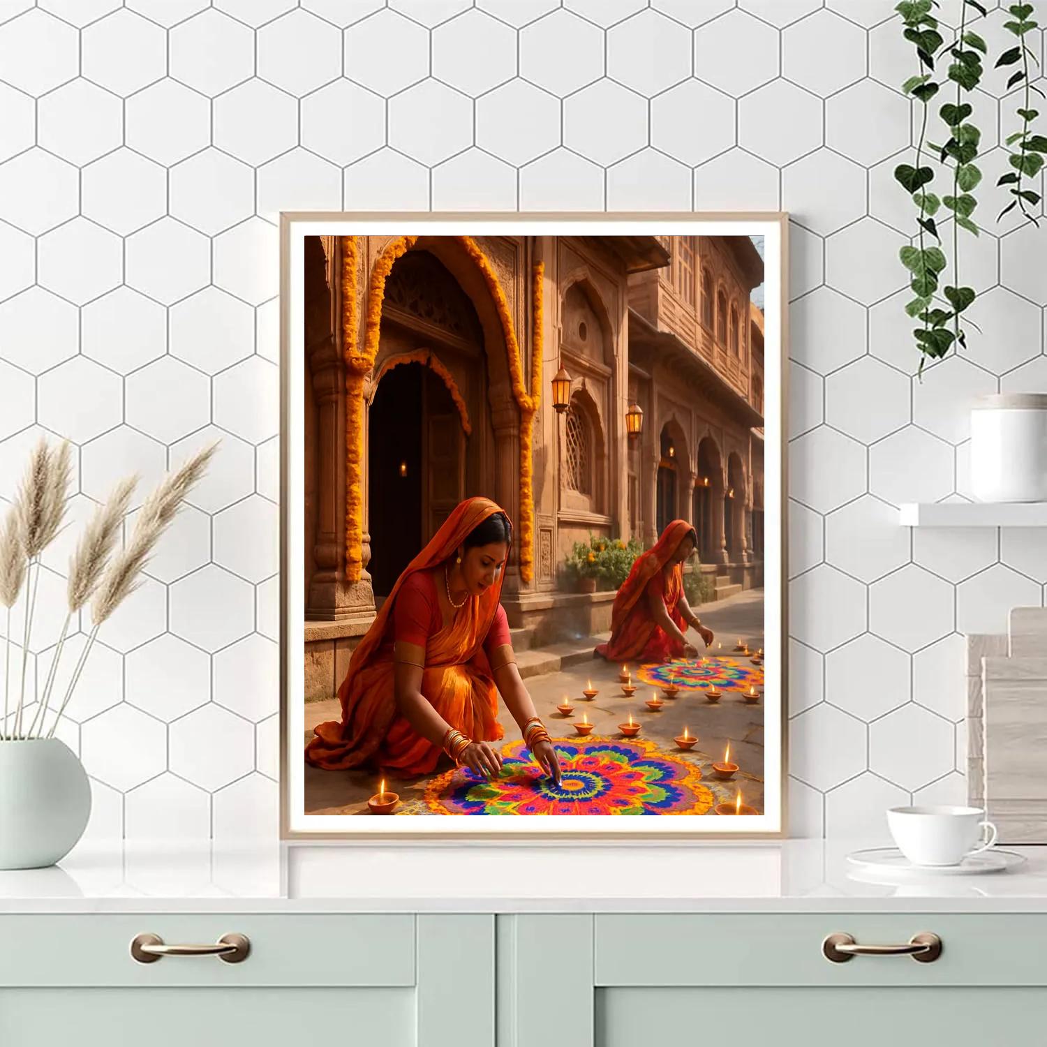 Diwali Festival Of Lights In Jaipur painting number kit