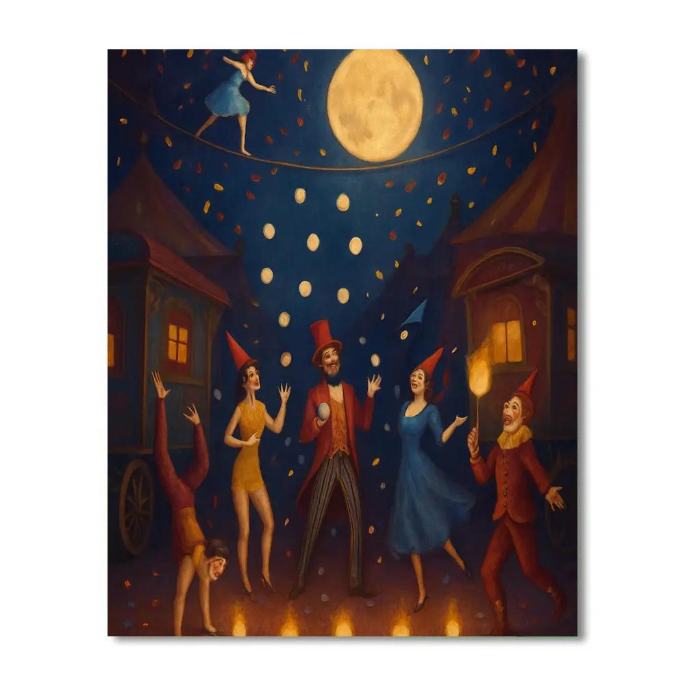 Circus Velvet Night Parade Painting by numbers kit