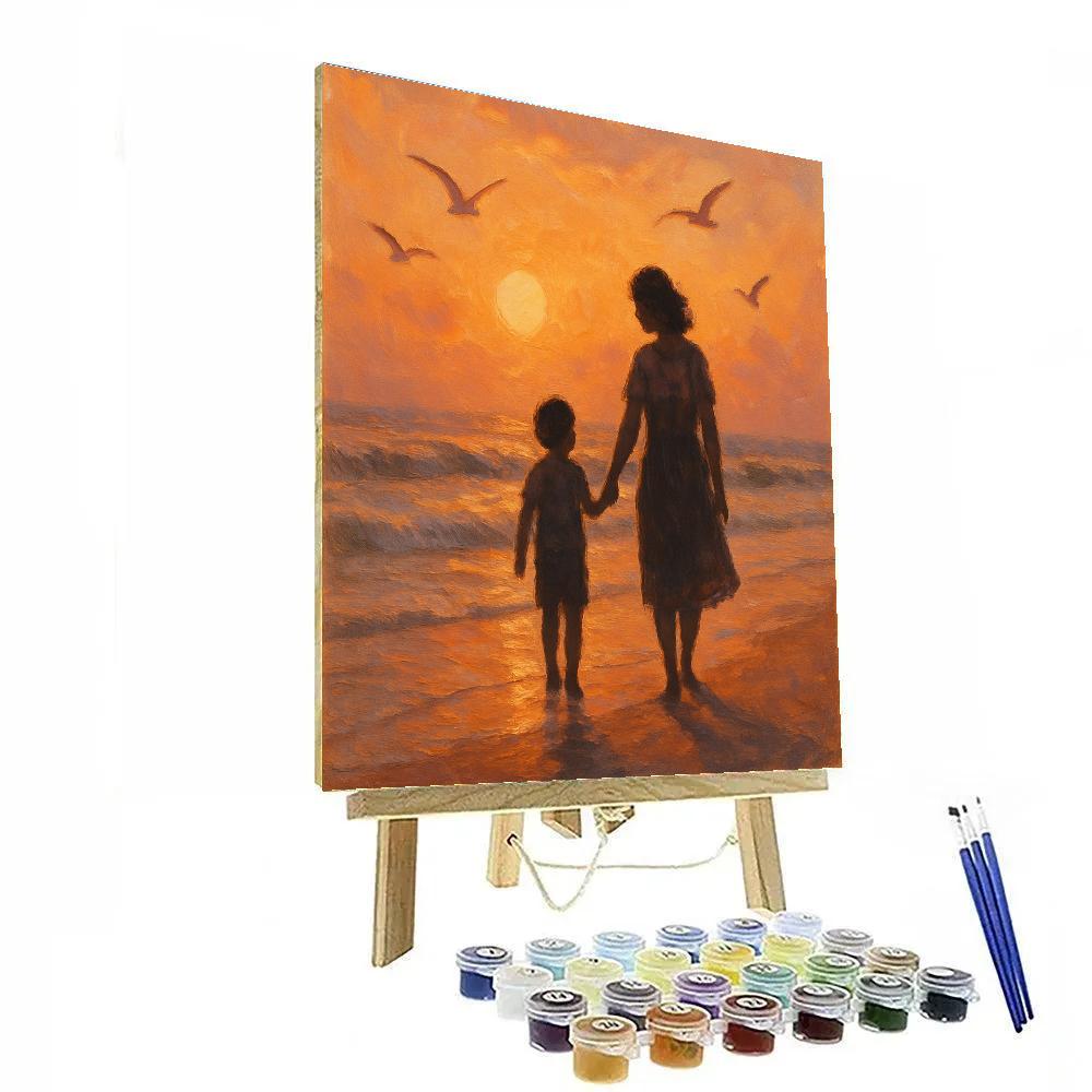 Sunset Stroll Hand In Hand DIY paint by numbers