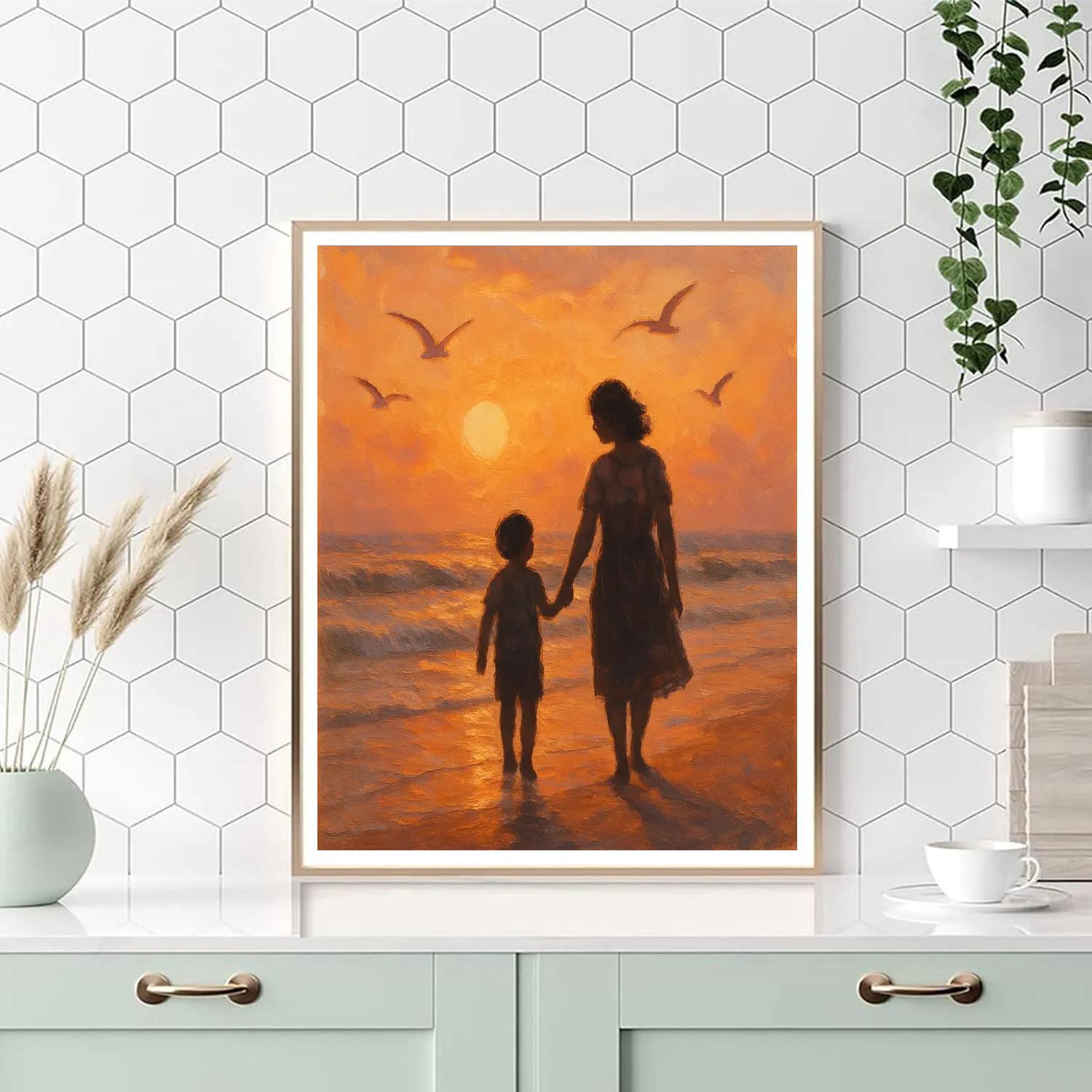 Sunset Stroll Hand In Hand DIY paint by numbers