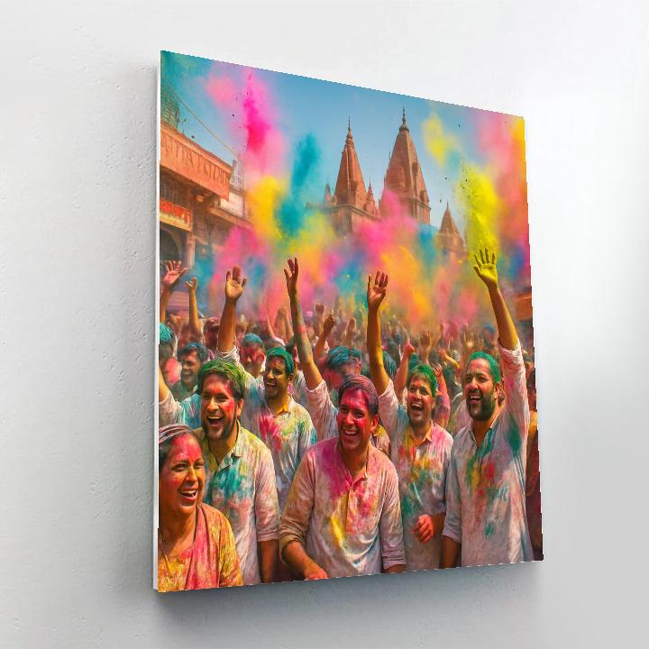 Holi Festival Color Splash In Mathura paint by numbers